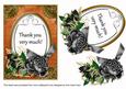 Black Rose Borange Thank You Oval 7x5in Floral Step by Step