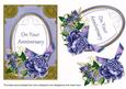 Dblue Rose Anniversary Oval 7x5in Floral Step by Step