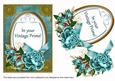 Teal Rose Vintage Prime 7x5in Oval Step by Step