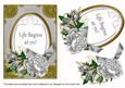Silver Rose Life Begins at 70! Oval 7x5in Step by Step