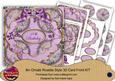 Lilac Oriental Fern 40th Birthday 3D Rosette 8in Card Kit