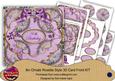 Lilac Oriental Fern 80th Birthday 3D Rosette 8in Card Kit