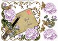 Lilac Roses Just a Note Ink Saver 8in Decoupage Topper