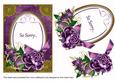 Dark Purple Rose So Sorry 7x5in Floral Step by Step