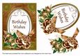 Vtea Rose Birthday Wishes 7x5in Oval Decoupage Step by Step