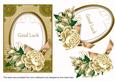 Cream Rose Good Luck 7x5in Oval Decoupage Step by Step