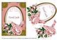 Pink Rose Good Luck 7x5in Oval Decoupage Step by Step