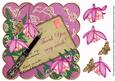 Cerise Fushcia Thank You 8in Scallop Step by Step