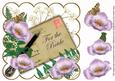 Lilac Poppy for the Bride Ink Saver 8in Decoupage Topper
