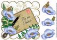 Pale Blue Poppy for the Bride Ink Saver 8in Decoupage Topper