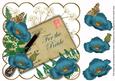 Teal Poppy for the Bride Ink Saver 8in Decoupage Topper