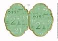 Mint Green 21 Lace 7x5in Fancy Bracket Folded Card