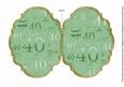 Mint Green 40 Lace 7x5in Fancy Bracket Folded Card
