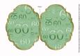 Mint Green 60 Lace 7x5in Fancy Bracket Folded Card