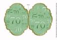 Mint Green 70 Lace 7x5in Fancy Bracket Folded Card