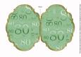 Mint Green 80 Lace 7x5in Fancy Bracket Folded Card