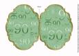 Mint Green 90 Lace 7x5in Fancy Bracket Folded Card