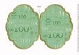 Mint Green 100 Lace 7x5in Fancy Bracket Folded Card
