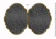 Black Metallic Floral Beads 7x5in Fancy Bracket Folded Card