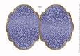 Blue Metallic Floral Beads 7x5in Fancy Bracket Folded Card