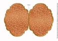 Borange Metallic Floral Bead 7x5in Fancy Bracket Folded Card