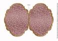 Du Pink Metallic Floral Bead 7x5in Fancy Bracket Folded Card