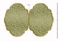 Olive Metallic Bead 7x5in Fancy Bracket Folded Card