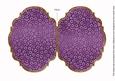Purple Metallic Bead 7x5in Fancy Bracket Folded Card
