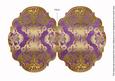 Lilac Damask 7x5in Fancy Bracket Folded Card