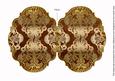 Vtea Damask 7x5in Fancy Bracket Folded Card