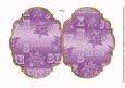 Christmas Metallic Lilac 7x5in Fancy Bracket Folded Card