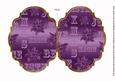 Christmas Metallic Purple 7x5in Fancy Bracket Folded Card
