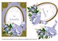 Pblue Rose in Sympathy Oval 7x5in Step by Step