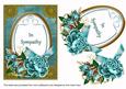 Teal Rose in Sympathy Oval 7x5in Step by Step