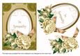 Cream Rose in Sympathy Oval 7x5in Step by Step