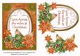 Borange Poinsettia Across the Miles Oval 7x5in Step by Step