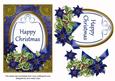Dblue Poinsettia Happy Christmas Oval 7x5in Step by Step
