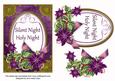 Dpurple Poinsettia Silent Night Oval 7x5in Step by Step