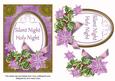Lilac Poinsettia Silent Night Oval 7x5in Step by Step