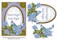 Pblue Poinsettia Silent Night Oval 7x5in Step by Step