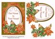 Borange Poinsettia Our House to Yours Oval 7x5 Step by Step