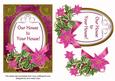 Cerise Poinsettia Our House to Yours Oval 7x5 Step by Step