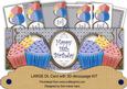 Blue Cupcakes 18th Birthday Large Dl Card Kit