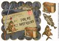 Black Fishing for My Boyfriend 8in Decoupage Step by Step