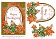 Borange Poinsettia Happy Thanksgiving Oval 7x5 Step by Step