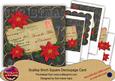 Red Poinsettia Blk Across the Miles 8in Xtreme Decoupage Kit