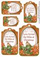 Borange Poinsettia Across the Miles Sentiment Tag Sheet