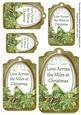 Olive Poinsettia Across the Miles Sentiment Tag Sheet