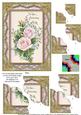 Anniversary Rose 7x5in Scalloped Duo Stacker