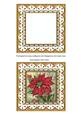 Red Poinsettia Anglaise 5in Card Front and Shaker Frame